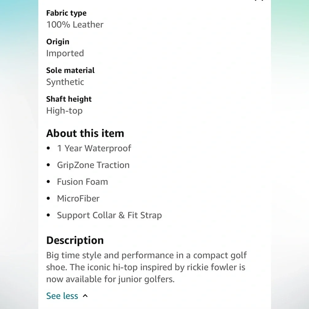 New in box Puma youth titantour ignite hi-top golf shoes Sz 6 - Picture 4 of 12